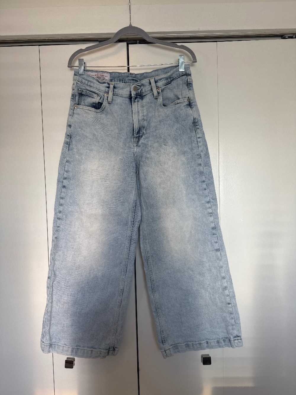 GAP wide-leg, cropped, light denim